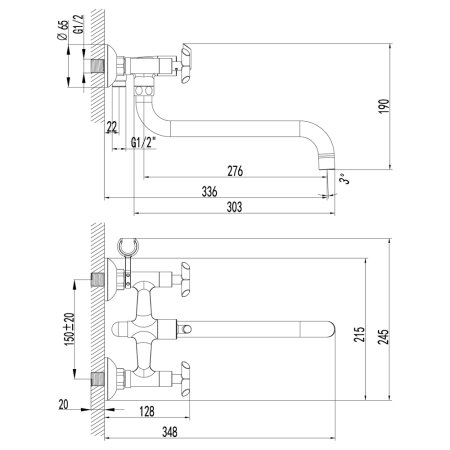 Смеситель Lemark Practica LM7551C для ванны