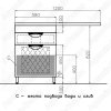 Тумба Style Line Жасмин 120 (L) с раковиной Estet ЛС-00000645+СС-00000367