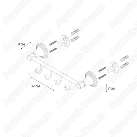 Планка Fixsen Best 4 крючка FX-71605-4