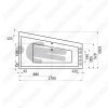 Акриловая ванна Excellent Sfera Slim 170x100 (R) с тонким бортом