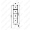 Пенал Эстет Dallas Luxe 40х157см (правый)