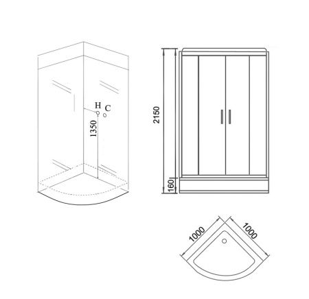 Душевая кабина Grossman Style GR260 100x100 GR260