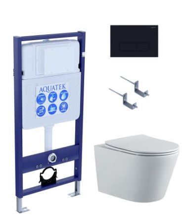 Инсталляция Aquatek с унитазом Aquatek Вега с микролифтом SET AQUATEK ВЕГА-1905-017
