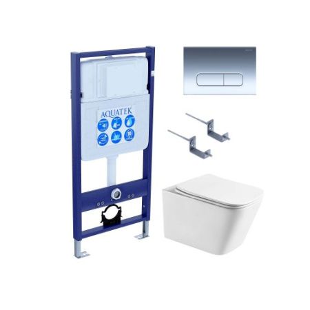 Инсталляция Aquatek с унитазом Aquatek Либра SET AQUATEK ЛИБРА T-016 4в1