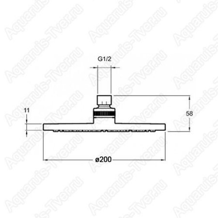 Верхний душ Jacob Delafon Brive d20см E21755-CP