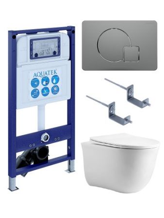 Инсталляция Aquatek с унитазом Aquatek Классик SET AQUATEK КЛАССИК cm-070 4в1