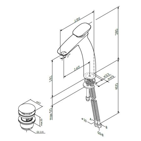 Смеситель для раковины Am.Pm Spirit 2.0 F70A92200