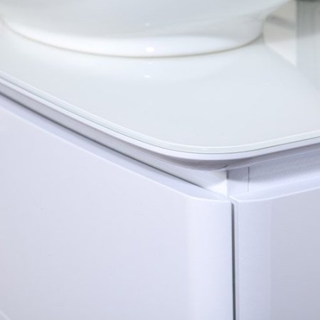 Тумба с раковиной Velvex Luna 75 белый глянец