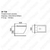 Унитаз подвесной Black & White W-726 без смывного обода с микролифтом