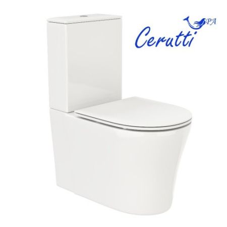 Унитаз-компакт Cerutti Santa CT8916 без смывного обода с микролифтом