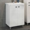 Тумба с раковиной Comforty Флоренция 60см белый глянец