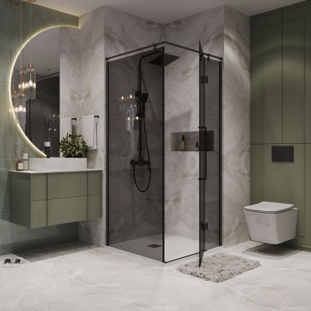 Душевой уголок Niagara Nova NG-2832-34BLACK 100x100