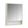Шкаф-зеркало Aquaton Сканди 70см дуб верона/белый глянец