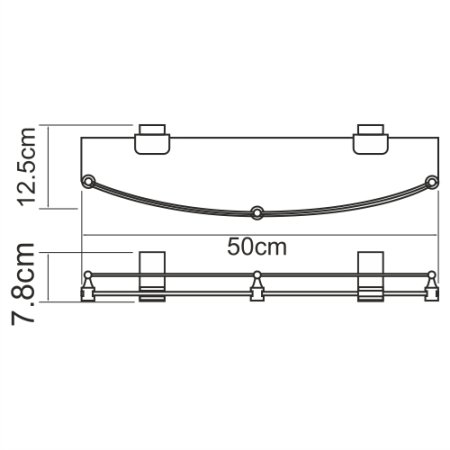 Полка WasserKRAFT Lopau K-6044