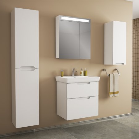 Тумба с раковиной Dreja Eco Q 70 99.0002 белый глянец