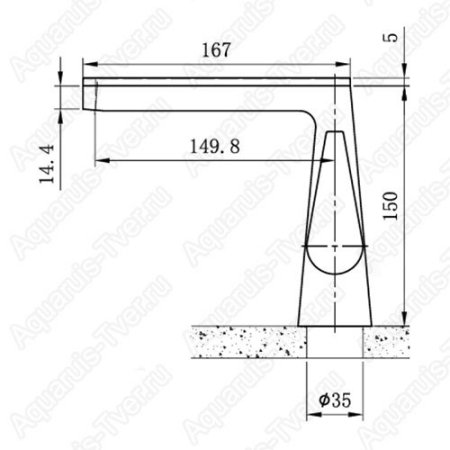 Смеситель для раковины Black & White U7330GM