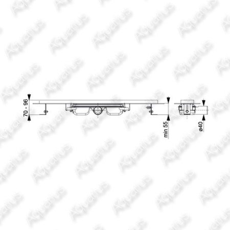 Душевой лоток AlcaPlast APZ101-850 Low с ножками и сифоном