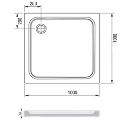 Душевой поддон Ravak Perseus Pro Chrome 100x100 XA04AA01010