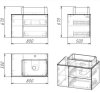 Тумба под раковину Grossman АЛЬБА-80см с 2-я ящ. веллингтон/бриз