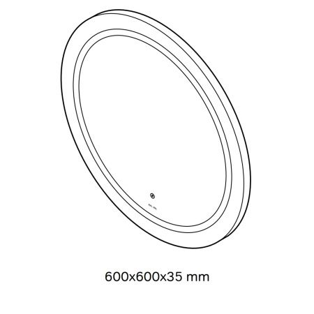 Зеркало Am.Pm X-Joy 60см с LED-подсветкой, ИК- сенсором M85AMOX0601WG