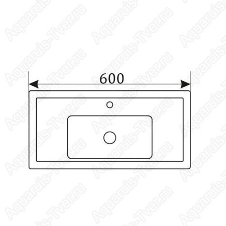 Раковина CeramaLux NY J844-60 60см встраиваемая сверху