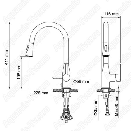 Смеситель для кухни Timo Saona 2336/03FL