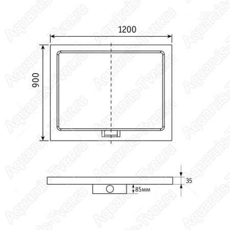 Душевой поддон RGW GWS-21 120x90