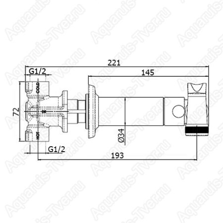 Смеситель Nobili Sand для гигиенического душа AV00610CR