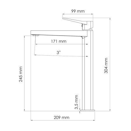 Смеситель WasserKRAFT Weil 2303H  для раковины