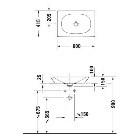 Раковина Duravit Viu 60см 2358600000