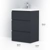 Тумба с раковиной Am.Pm Gem S 60 графит матовый M91FSX0602GM