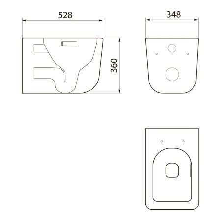 Инсталляция Point PN48176BC с унитазом Point Меркурий PN41831BM безободковый