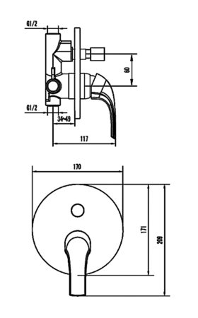 Смеситель Am.Pm Sense F7585000