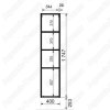 Пенал Эстет Dallas Luxe 40х174см (правый)