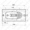 Акриловая ванна Aquatek Альфа 170х70