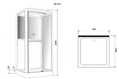 Душевая кабина Grossman Alba GR-123 (R) 110x90 GR123(R)