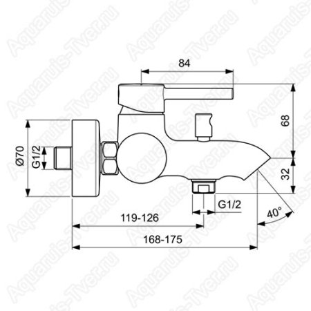 Смеситель Ideal Standard Ceraline для ванны BC199AA