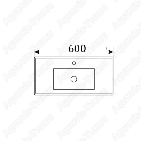 Раковина CeramaLux NY J839-60 60см встраиваемая сверху