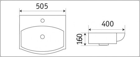 Раковина CeramaLux 50,5см 78014C
