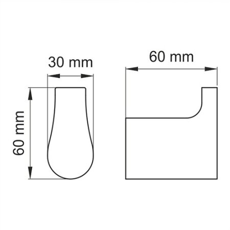 Крючок WasserKRAFT Glan K-5123 (черный глянец)