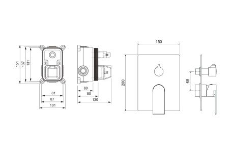 Смеситель Aquatek Лира AQ1446CR