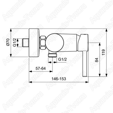 Смеситель Ideal Standard Ceraline для душа