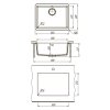 Кухонная мойка Lemark Sinara 540-U 54x42 грей 9910075