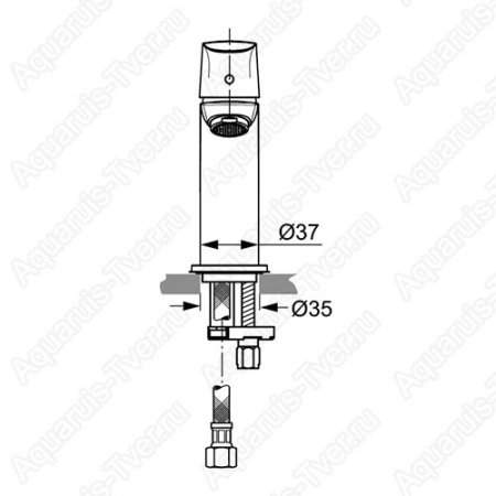 Смеситель Ideal Standard Connect Air для раковины без донного клапана