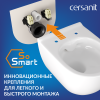 Инсталляция Cersanit Vector с унитазом Brasko без смывного обода с микролифтом кнопка белый глянец