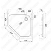 Душевой поддон Alex Baitler 90x90 АВ 9017V-1