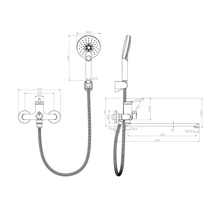 Смеситель Lemark Minima LM3851C для ванны