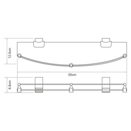 Полка WasserKRAFT Leine K-5044WHITE