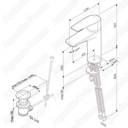 Смеситель для раковины Am.Pm Gem F90A82100