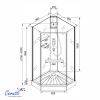 Душевая кабина Cerutti Chika 901BF 90x90 CHIKA901BF